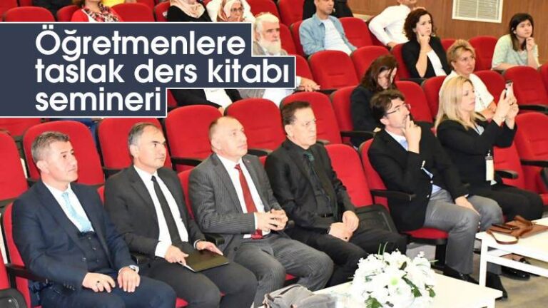 Öğretmenlere taslak ders kitabı semineri
