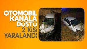 Otomobil kanala düştü