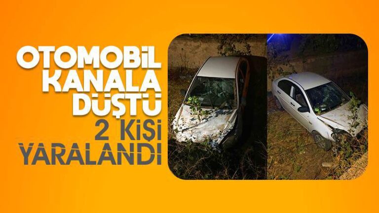 Otomobil kanala düştü