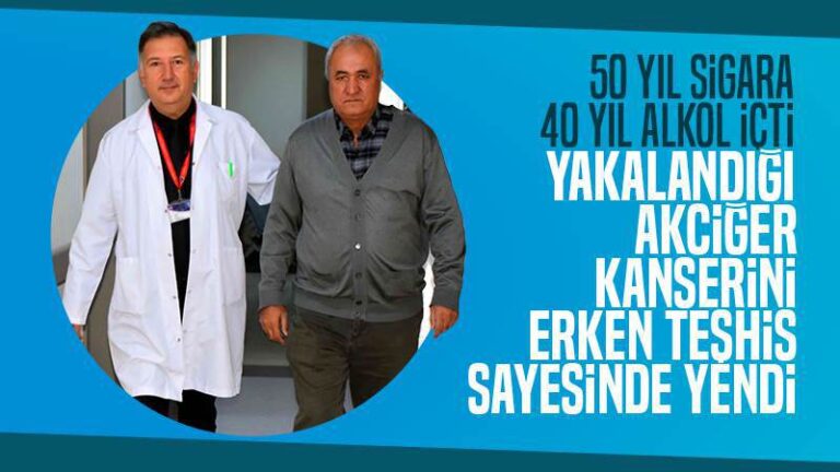 Akciğer kanserini yenen hastadan “sigarayı ve alkolü bırakın” çağrısı
