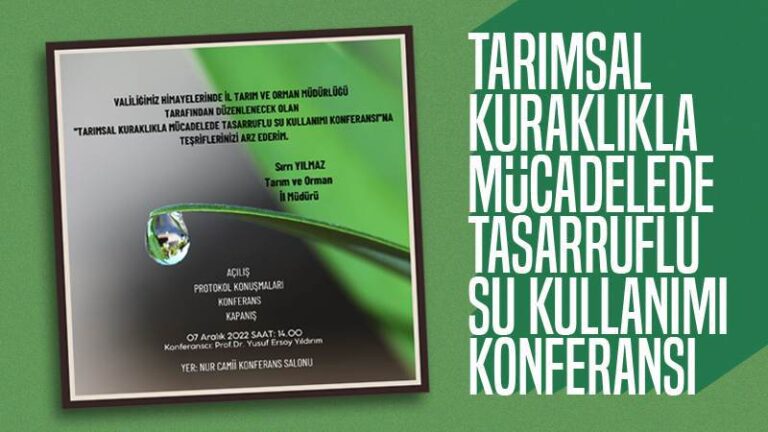 Tarımsal Kuraklıkla Mücadele konferansı