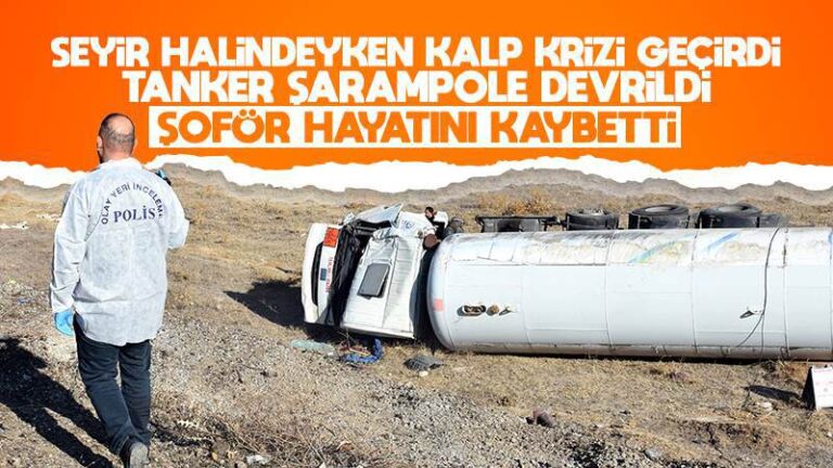 Kırıkkale’de devrilen LPG yüklü tankerin sürücüsü öldü