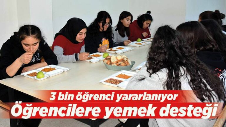 Öğrencilere yemek desteği