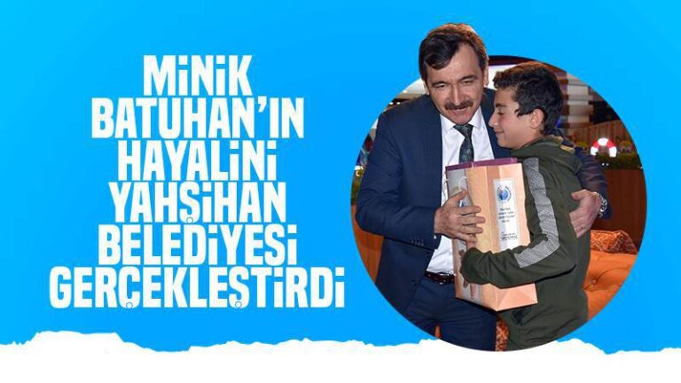Yahşihan Belediyesi bir çocuğun doğum günü kutlama ve lunapark hayalini gerçekleştirdi