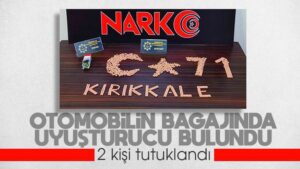 Otomobilin bagajında uyuşturucu bulundu