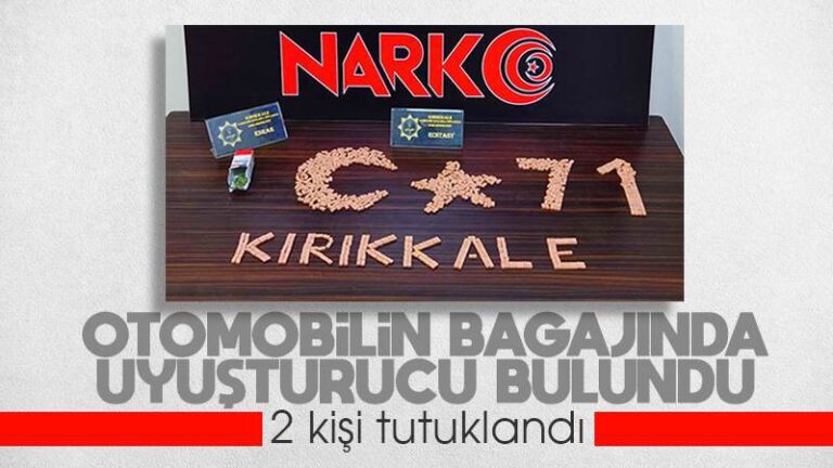 Otomobilin bagajında uyuşturucu bulundu
