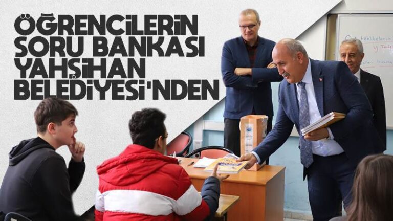 Öğrencilerin soru bankasın Yahşihan Belediyesi’nden