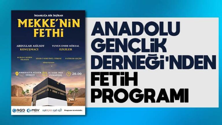 Anadolu Gençlik Derneği’nden Fetih programı