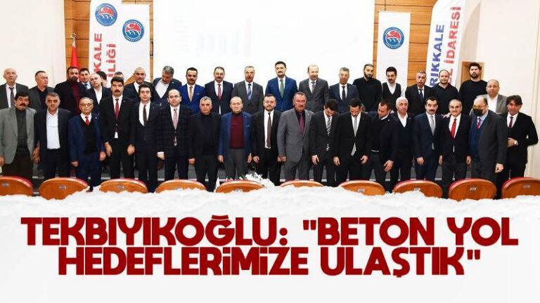Tekbıyıkoğlu: “52 kilometrelik beton yol hedefini 155 kilometreye taşıdık”