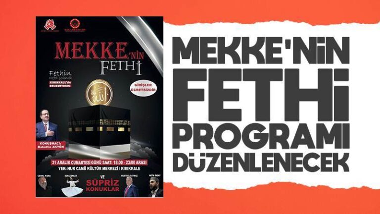 Mekke’nin fethi programı düzenlenecek