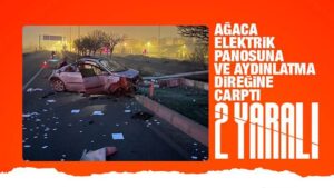 Trafik kazasında 2 kişi yaralandı