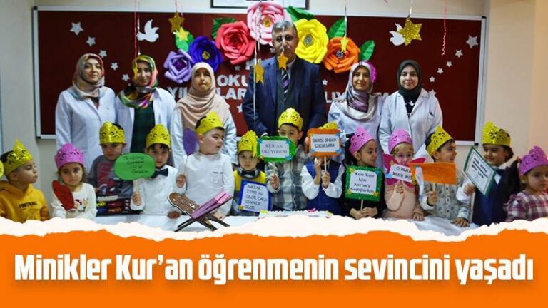Minikler Kur’an öğrenmenin sevincini yaşadı