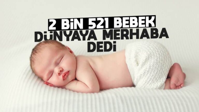 2 bin 521 bebek dünyaya ‘merhaba’ dedi