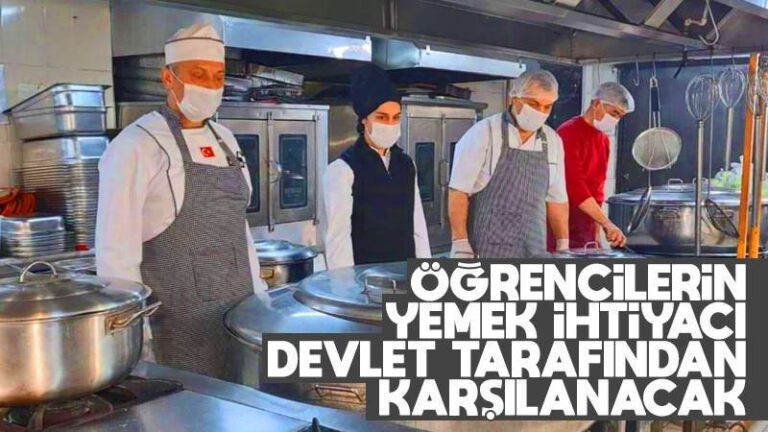 Öğrencilerin yemek ihtiyacı devlet tarafından karşılanacak