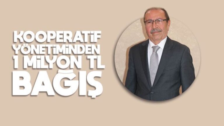 Kooperatif yönetiminden 1 Milyon TL bağış