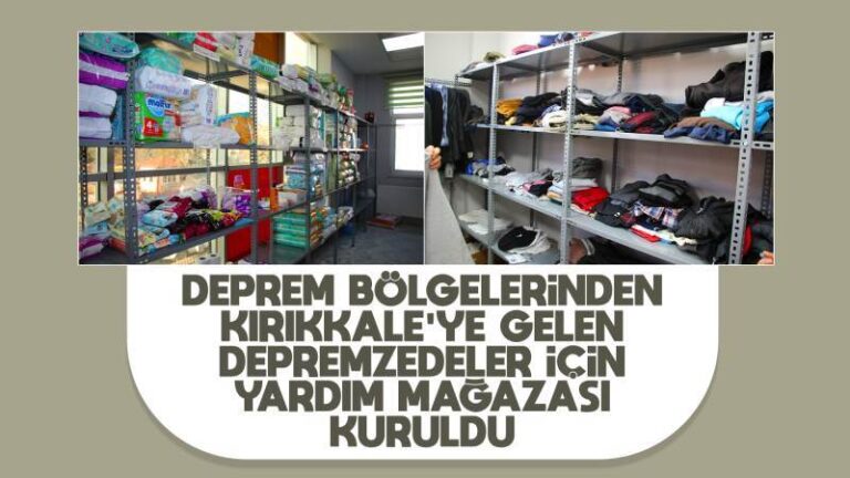 Yardım mağazası kuruldu