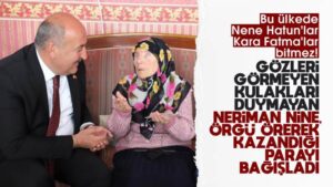 Gözleri görmeyen nineden duygulandıran yardım