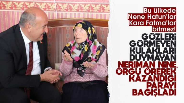 Gözleri görmeyen nineden duygulandıran yardım