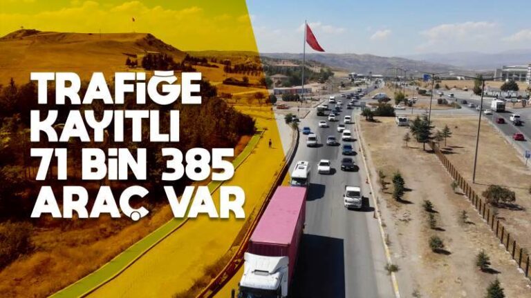 Kırıkkale’de trafiğe kayıtlı 71 bin 385 araç var