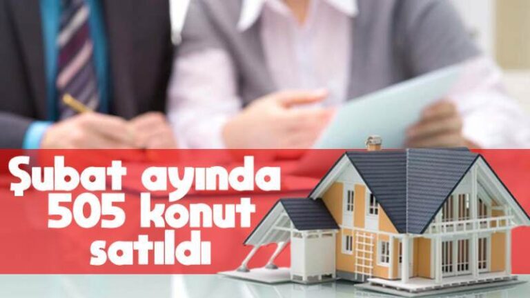 Şubat ayında 505 konut satıldı