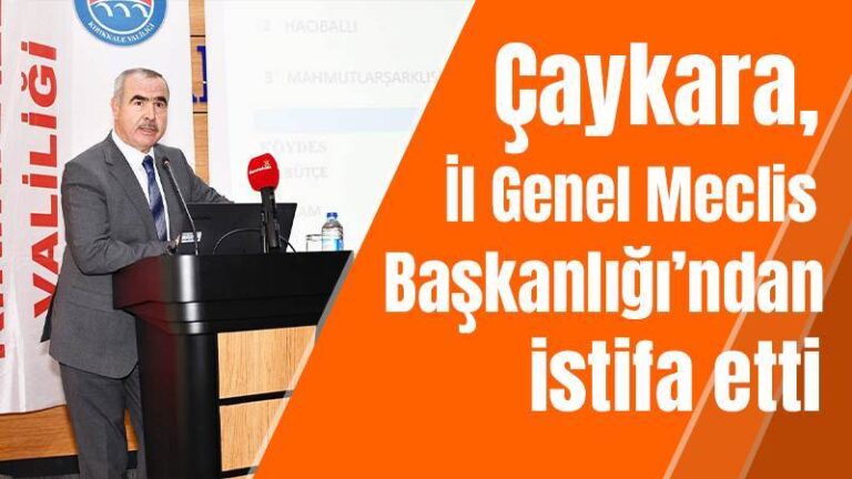 Çaykara, İl Genel Meclis Başkanlığı’ndan istifa etti