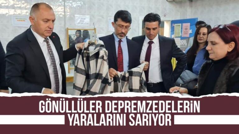 Gönüllüler depremzedelerin yaralarını sarıyor