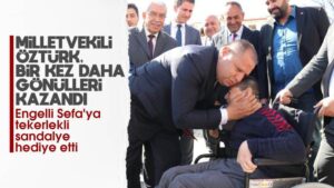 Engelli Sefa’ya Öztürk’ten tekerlekli sandalye