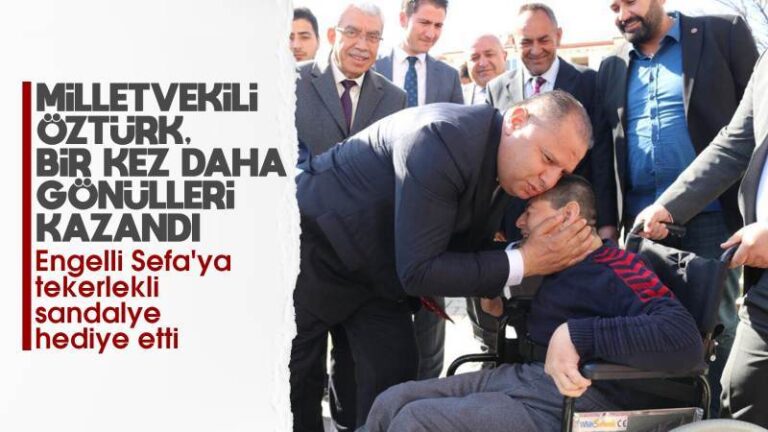 Engelli Sefa’ya Öztürk’ten tekerlekli sandalye