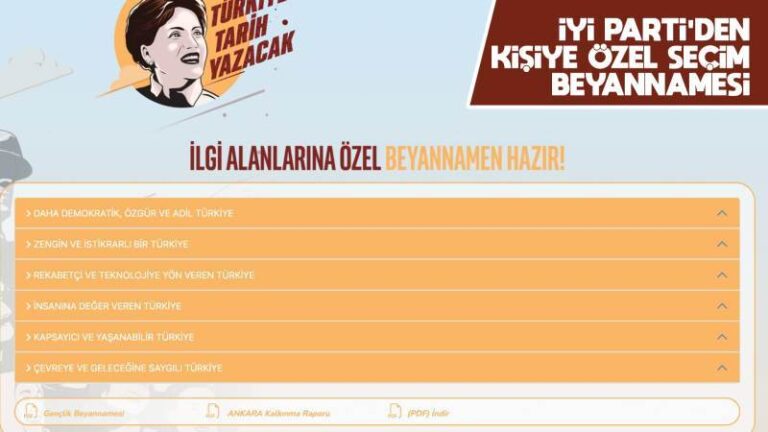 İYİ Parti’den kişiye özel seçim beyannamesi