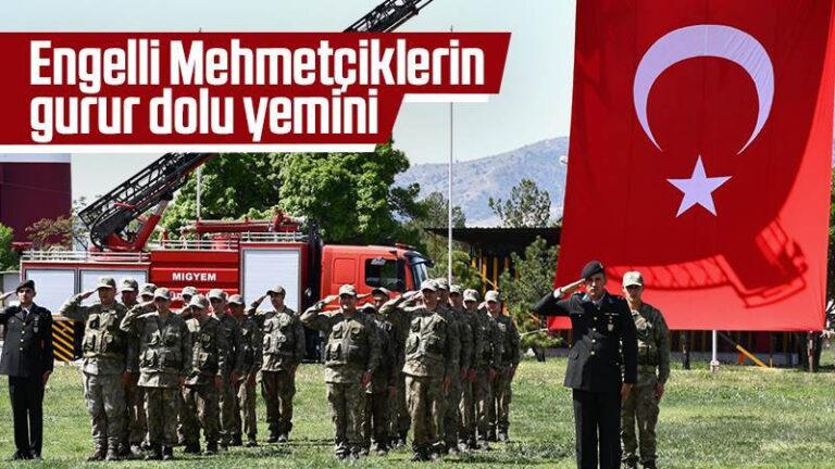 Engelli Mehmetçiklerin gurur dolu yemini