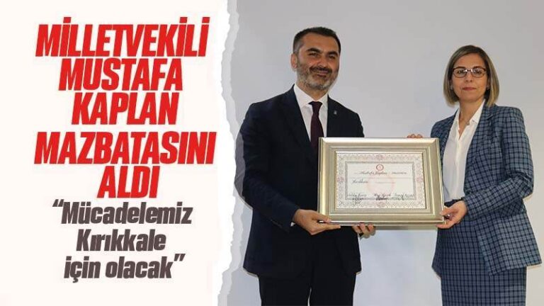 Kaplan, mazbatasını aldı