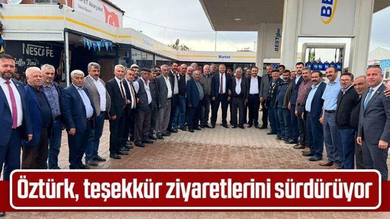 Öztürk: “Her zaman vatandaşlarımızın yanındayız”