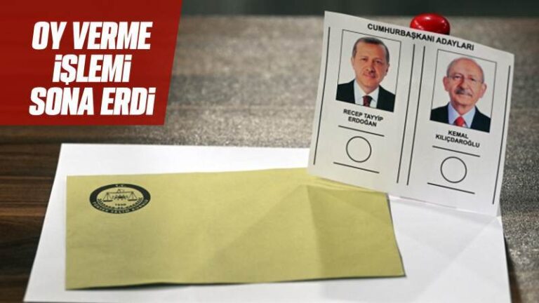 Oy verme işlemi sona erdi