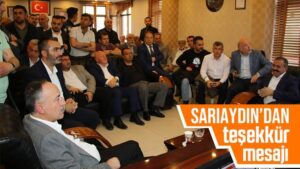 Sarıaydın’dan teşekkür mesajı