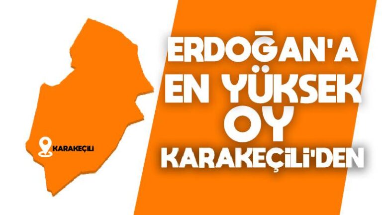 Erdoğan’a en yüksek oy Karakeçili’den