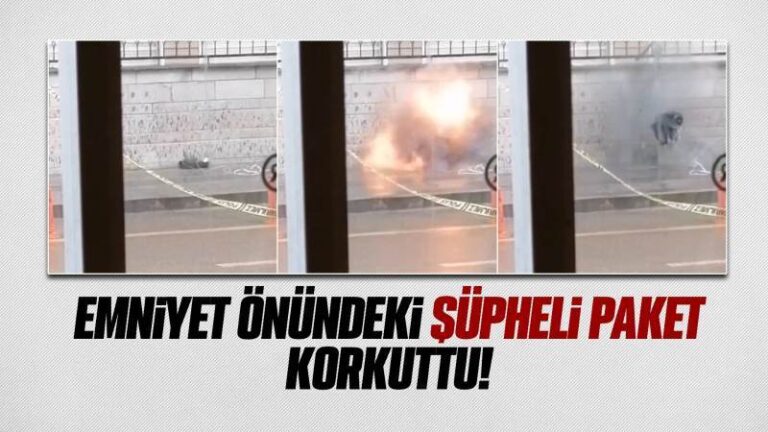 Emniyet önündeki şüpheli paket korkuttu!