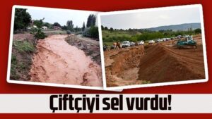 Çiftçiyi sel vurdu!
