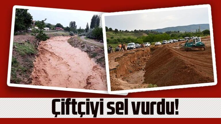 Çiftçiyi sel vurdu!
