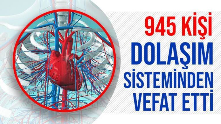 945 kişi dolaşım sisteminden vefat etti