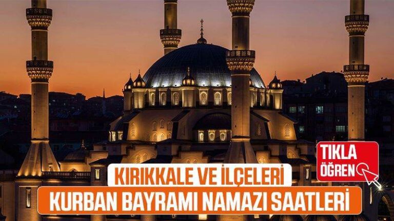 Kırıkkale ve ilçeleri namaz vakitleri