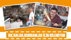 Bıçaklar, kurbanlar için bileniyor