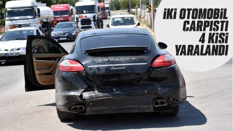 Kırıkkale’de çarpışan iki otomobildeki 4 kişi yaralandı