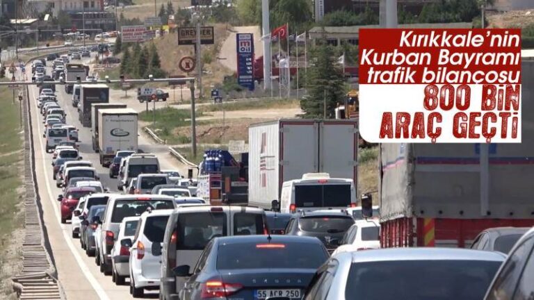 Bayram tatilinde “kilit kavşak” Kırıkkale’den yaklaşık 800 bin araç geçti