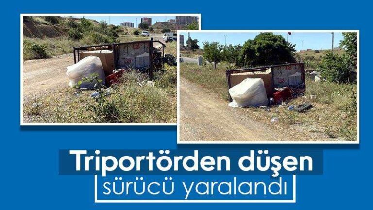 Triportörden düşen sürücü yaralandı