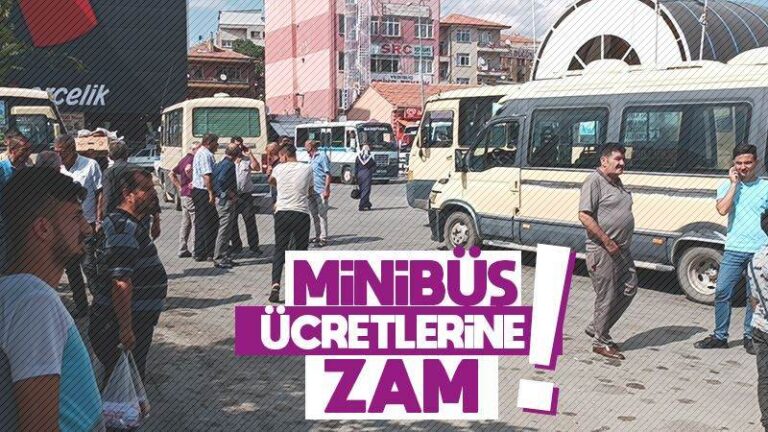Minibüs ücretlerine zam