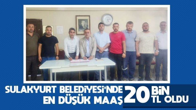 Sulakyurt Belediyesi’nde en düşük maaş 20 bin TL oldu