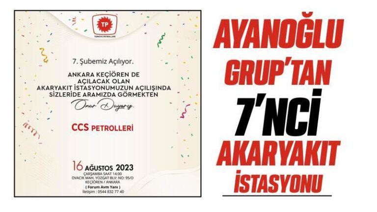 Ayanoğlu Grup’tan 7’nci akaryakıt istasyonu 