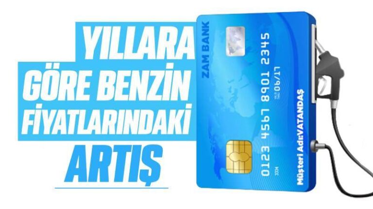 Yıllara göre benzin fiyatlarındaki artış