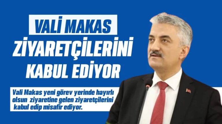 Vali Makas ziyaretçileri kabul ediyor