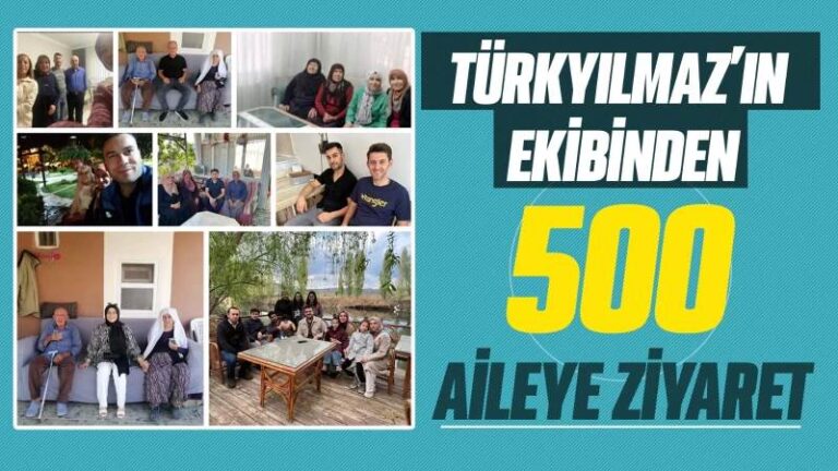 Türkyılmaz’ın ekibinden 500 aileye ziyaret 